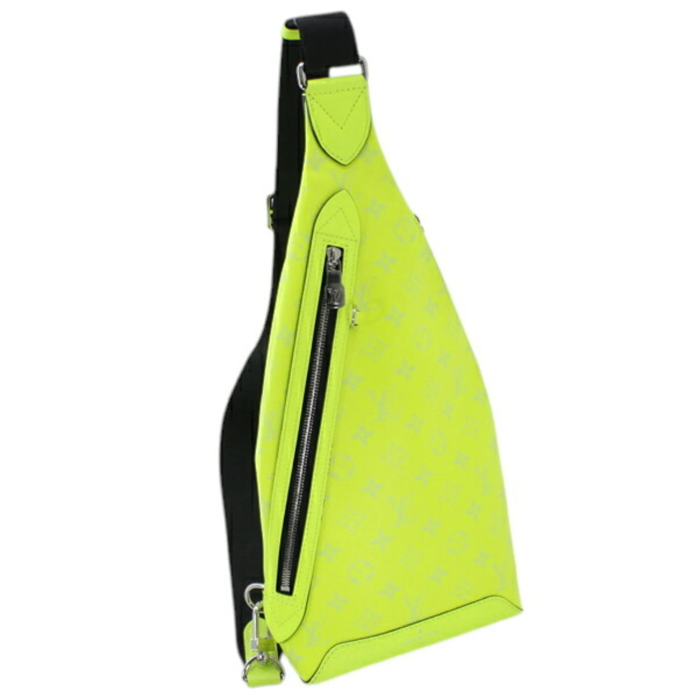 Louis Vuitton Duo Sling Bag, Neon Yellow, Taigarama Leather, Men's, Monogram,...